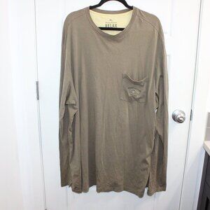 3/$30 Tommy Bahama Relax 100% Pima‎ Cotton Long Sleeve Shirt Olive Green 2XT
